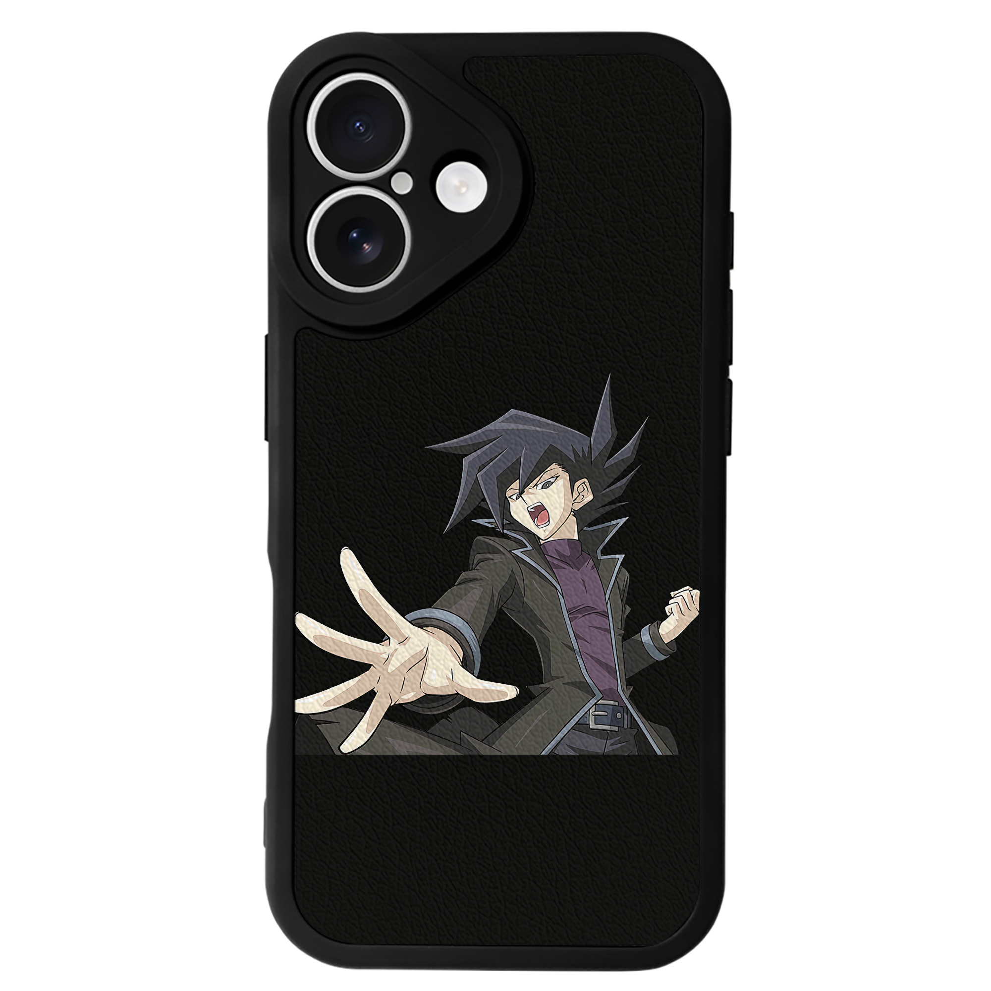 （画像用） 遊☆戯☆王 Yu-Gi-Oh! 【iPhone 16シリーズ対応】シリコンスマホケース（レザー調） 材質：シリコン